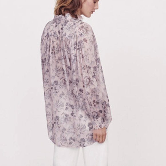 NWT Maje Womens Chemise Lila Blouse Size 0 - Picture 4 of 5